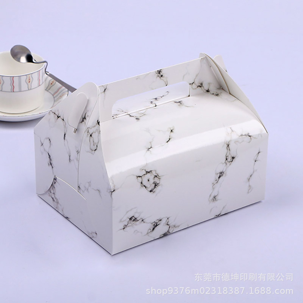 工厂制做多风格可折叠手提便携式烘焙食品打包纸盒蛋糕盒