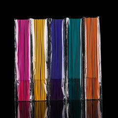 Bagged, approximately 30 pieces of short bamboo skewer incense, sandalwood, Buddha incense, flower incense, lavender, purple, colored incense thread customization and processing