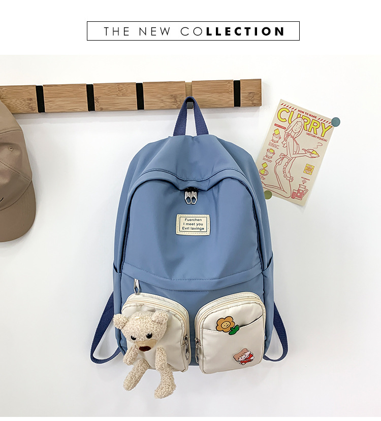 Korean Leisure All-match Hit Color Backpack display picture 11