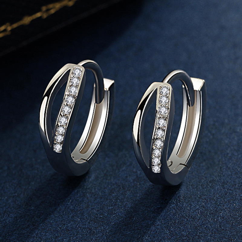 wish耳扣气质韩国设计感镀银耳环半月2020新小众冷淡风耳饰|ms