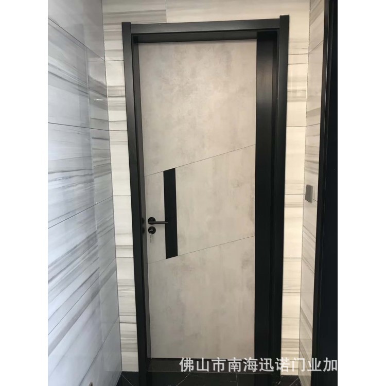 Puerta de acústico de cristal de carbono puerta de habitación reforzada puerta de madera compuesta puerta interior conjunto de puertas abiertas planas personalizadas