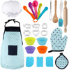 Children's family kitchen, apron, tools set with accessories