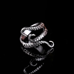 AliExpress Cross-border Vintage Adjustable Punk Octopus Ring Fashionable Open Adjustable Size Ring Wholesale