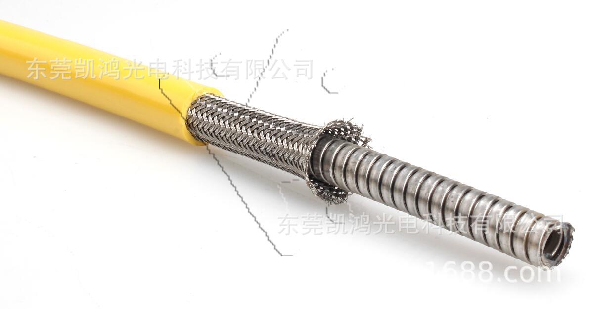 东莞凯鸿供应光纤激光发生器专用黄色铠装保护软管 铠缆 大直径