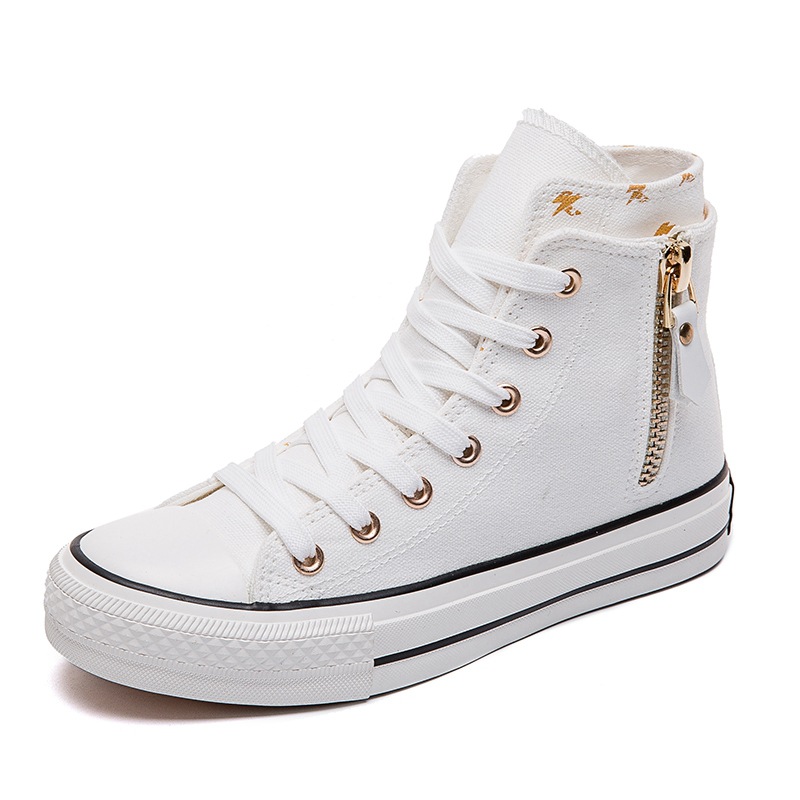 Nieuwe hoge canvas schoenen dames S-schoenen Koreaanse versie van de studenten Alle match sneakers Casual schoenen met hoogteverhoging Kleine witte schoenen_voghion.com