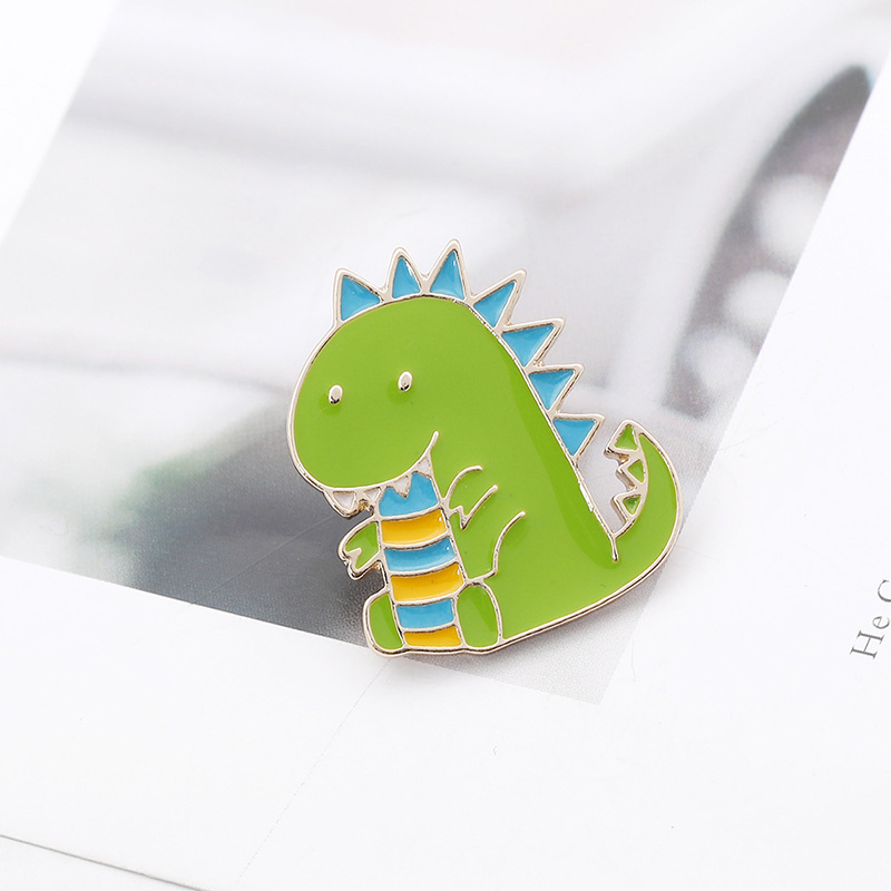 New Small Dinosaur Brooch Egg Shell Dinosaur Baby Badge Cute Lotus Badge Bag Cowboy Badge Wholesale Nihaojewelry display picture 4