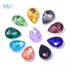 水滴玻璃水鑽尖底鑽鍍銀異形鑽配件  diy手機貼鑽發箍飾品配件