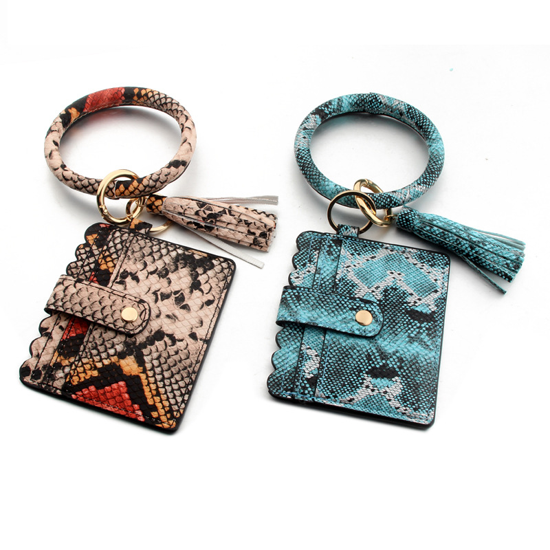 Fashion Solid Color Pu Leather Women's Bag Pendant Keychain 1 Piece display picture 2