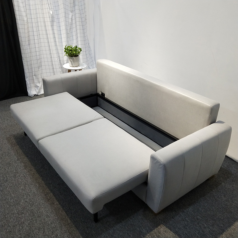 Sofá cama de tela multifuncional de tecnología de doble uso, estudio de oficina, 2.25 metros de casa pequeña, doble sofá cama de almacenamiento para tres personas