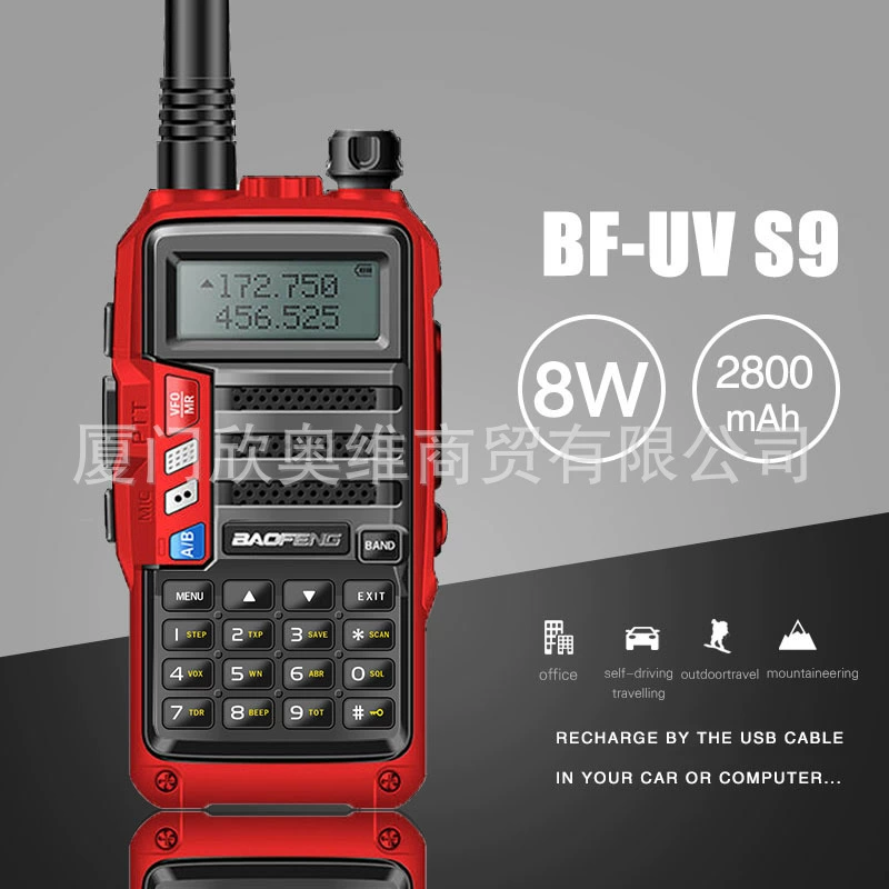 Baofeng UV-S9 с USB-зарядкой, двухдиапазонный UV, рация Baofeng UV-5R, ручная трансиверная, питание от автомобильного прикуривателя для поездок на природу
