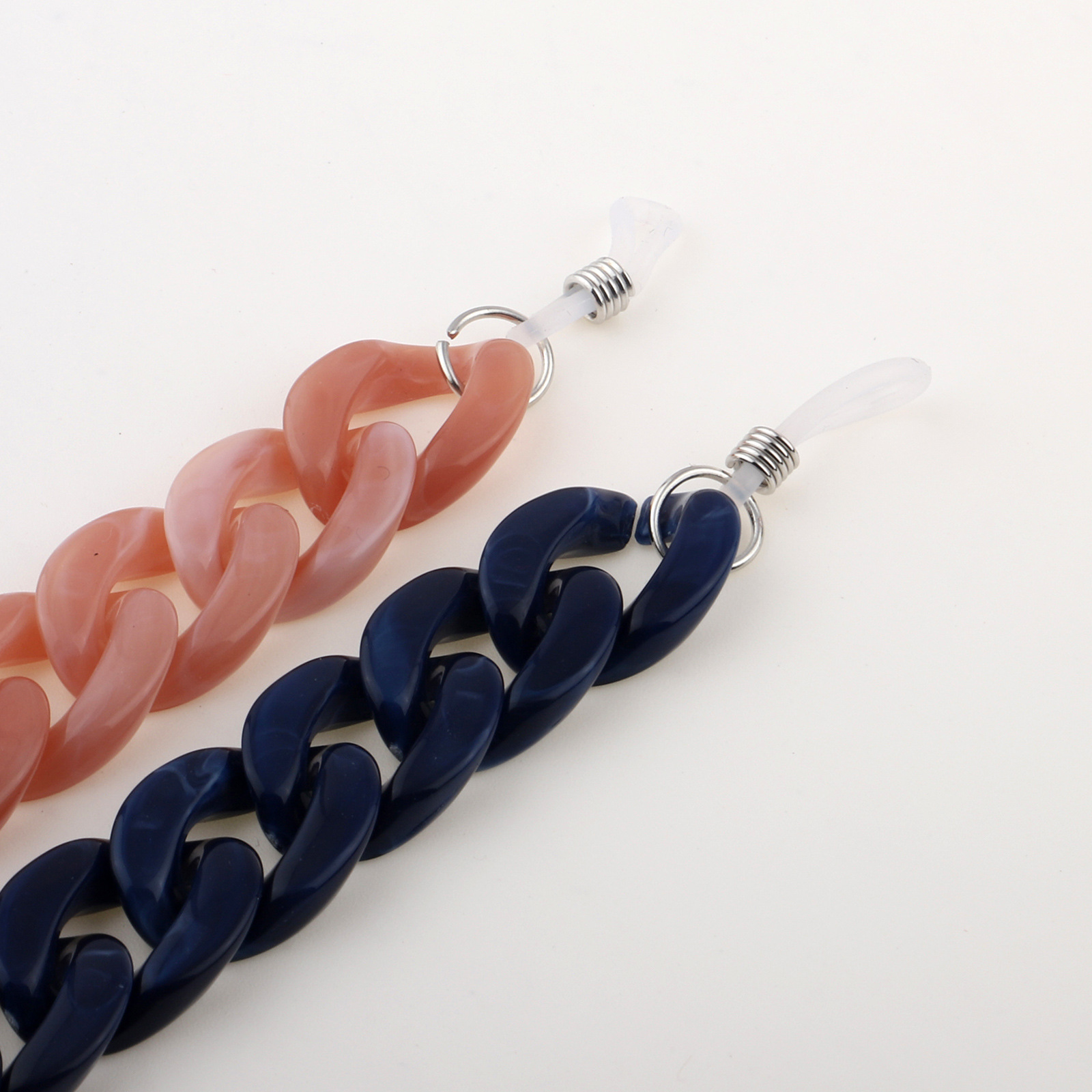 38g Weight Pink, Blue Color Fashion Acrylic Leopard Print Tortoiseshell Amber Two-color Glasses Chain 3