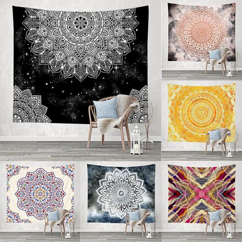 Decorative Hanging Cloth Mandala Tapestry Background Cloth Instagram Simple Bedroom Room Decor Cloth Hanging Cloth Tapestry