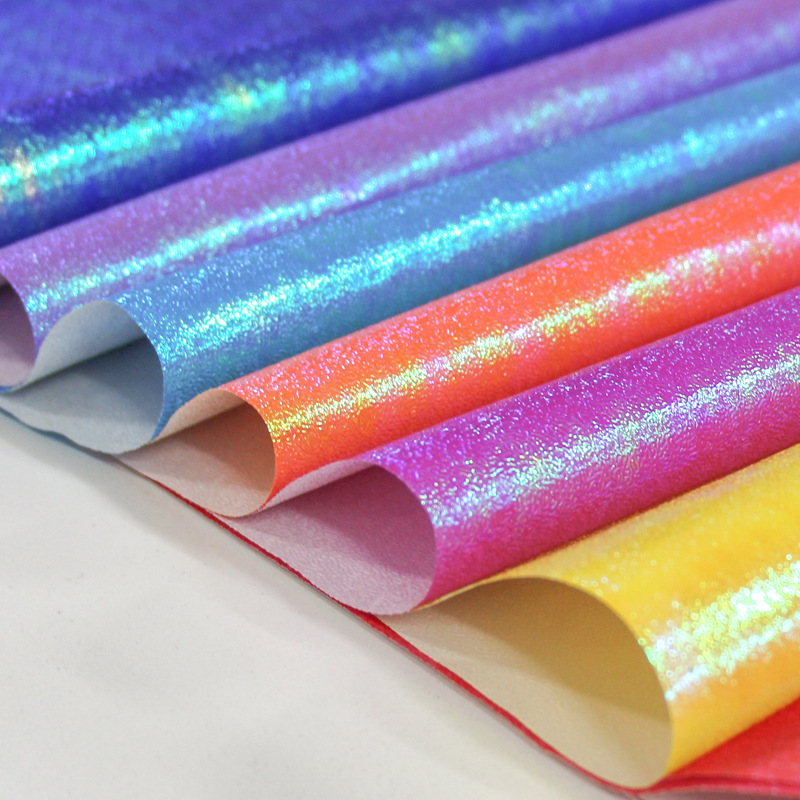 厂家定做定制压纹彩虹膜包装礼品纸opp防水纸diy手工纸切张卷筒