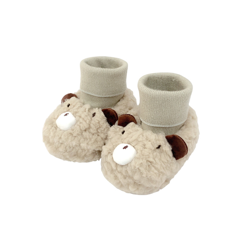 2021 otoño e invierno Bebé Zapatos de niño de fondo suave recién nacido engrosado forro polar cubierta de protección del pie Bebé Zapatos de algodón zapatos Calcetines