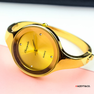 Korean style women's bracelet steel strap watch cross-border in stock European and American women's quartz watch with diamond bracelet