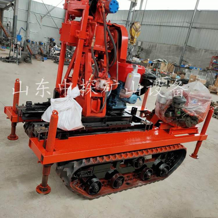 轻便50L小型地质岩心取样钻机 勘探液压取芯设备 行走式履带机器