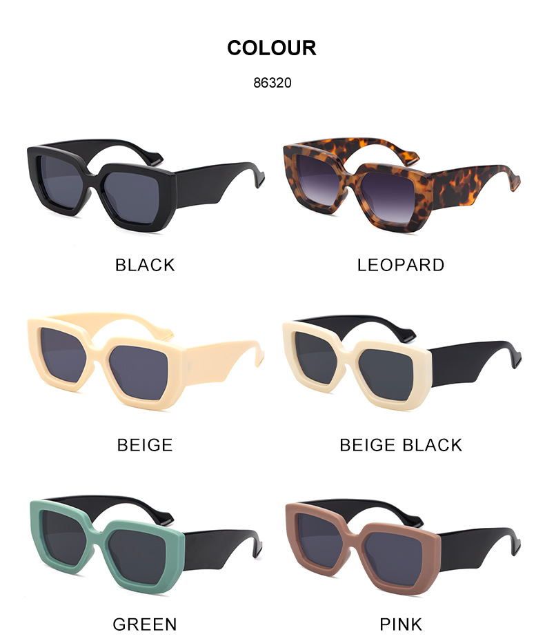 70g Weight Full Frame Glasses Structure Sunglasses Classification PC, UV400 Protection Lens Material Square Glasses Style Street Occasion Geometric Pattern Women'S Gender IG Style Style IG Style Geometric PC UV400 Protection Square Full Frame Women's Sunglasses 1