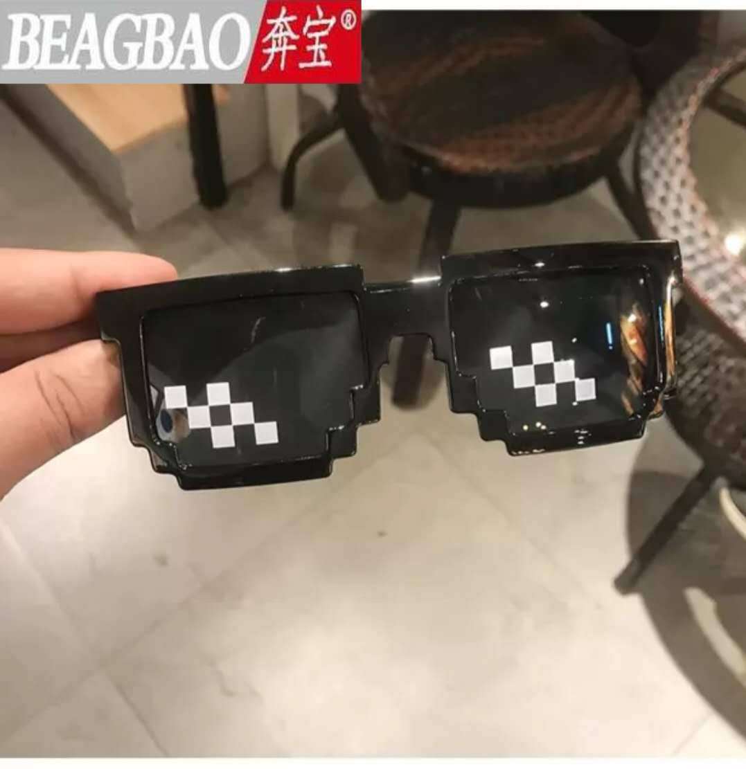 夜店蹦迪ins潮人必備馬賽克墨鏡男女抖音同款裝b神器搞怪派對氣氛