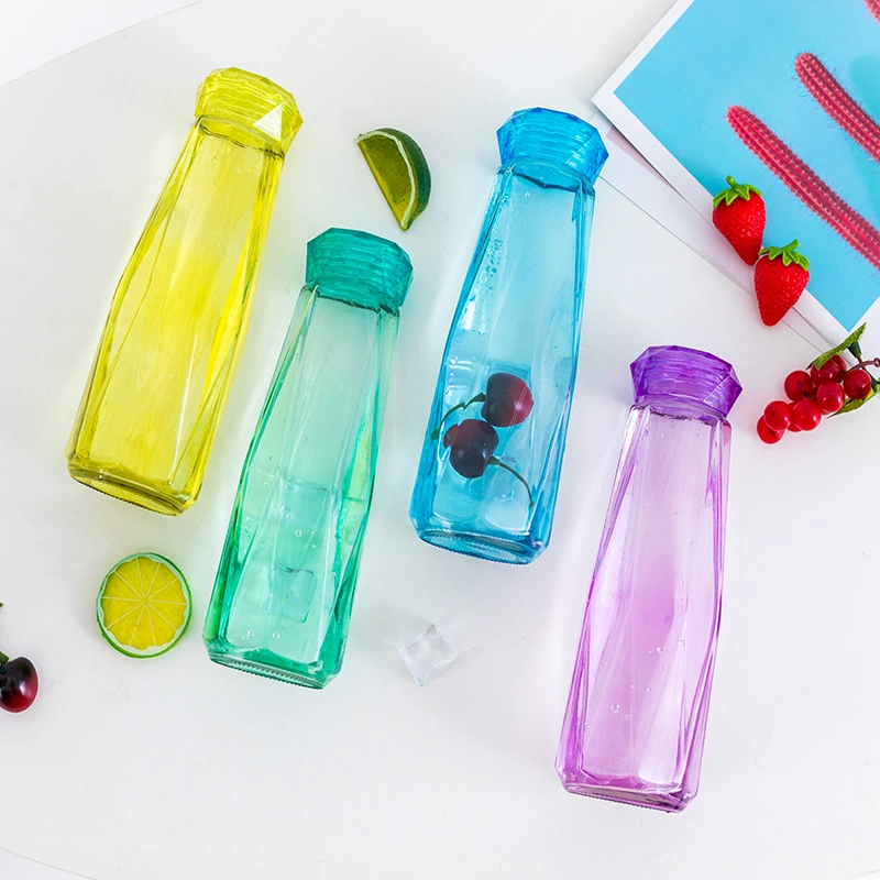 Douyin is the same colorful diamond glass, convenient casual advertising gift cup, male and female cute student water cup customization
