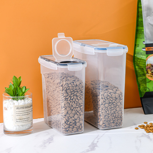 Pet Supplies Cross-border New Pet Food Bucket Sealed Bucket Pet Food Storage Bucket Dual Sealing Moisture Proof Pet Snack Can