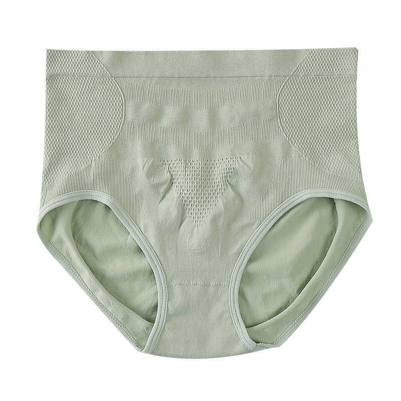 Panal sin costuras de cintura media alta vientre contrayendo ropa interior de triángulo de grafeno ropa interior de cintura media sin costuras transpirable para mujer