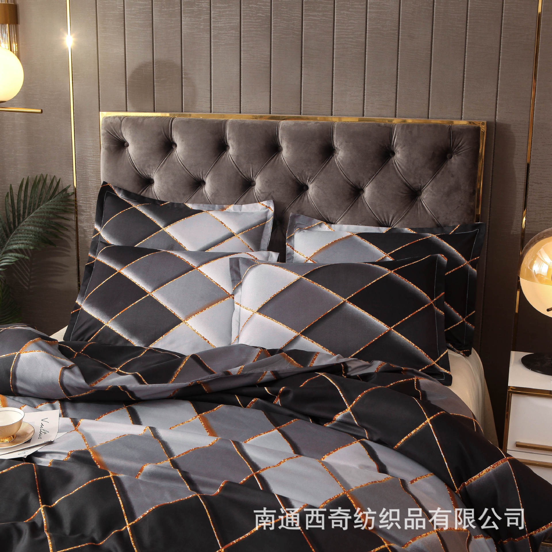 亚马逊 eaby 速卖通 wish 跨境外贸厂家 几何 罗尔尼纯色 枕套