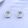 Zirconium, earrings, silver 925 sample, simple and elegant design