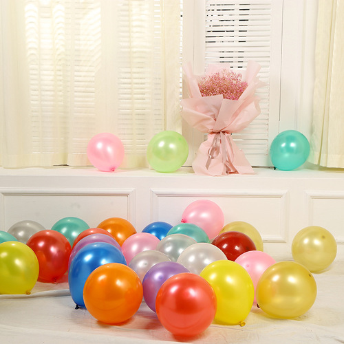 1.2g Latex Balloon Birthday Wedding Decor 10-inch Pearlescent Round Balloon Festival Scene Wedding Room Decoration