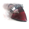 Necklace, ruby pendant heart shaped, accessory