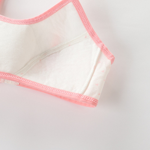 Lace Bra Pure Cotton Girl Student Bras for Girls in the Puberty Stage with No Steel Wire 