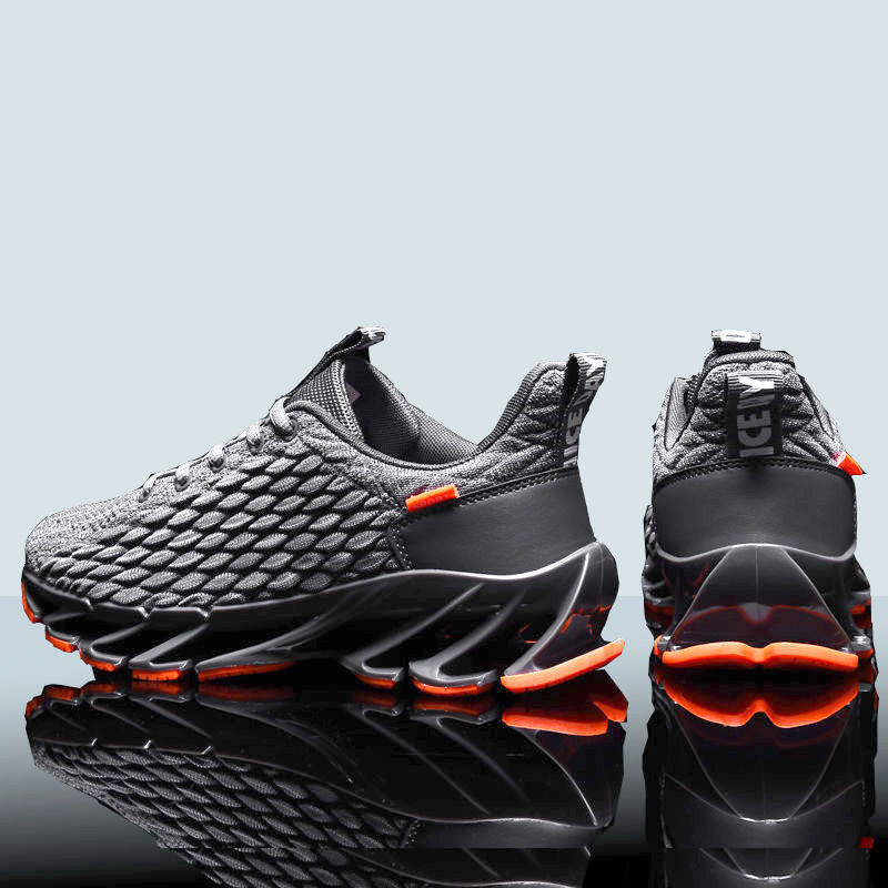 Más tamaño cuatro estaciones hoja zapatos de los hombres de moda Coreana de moda de los hombres corriendo deportes casual fitness malla zapatos de moda 6839