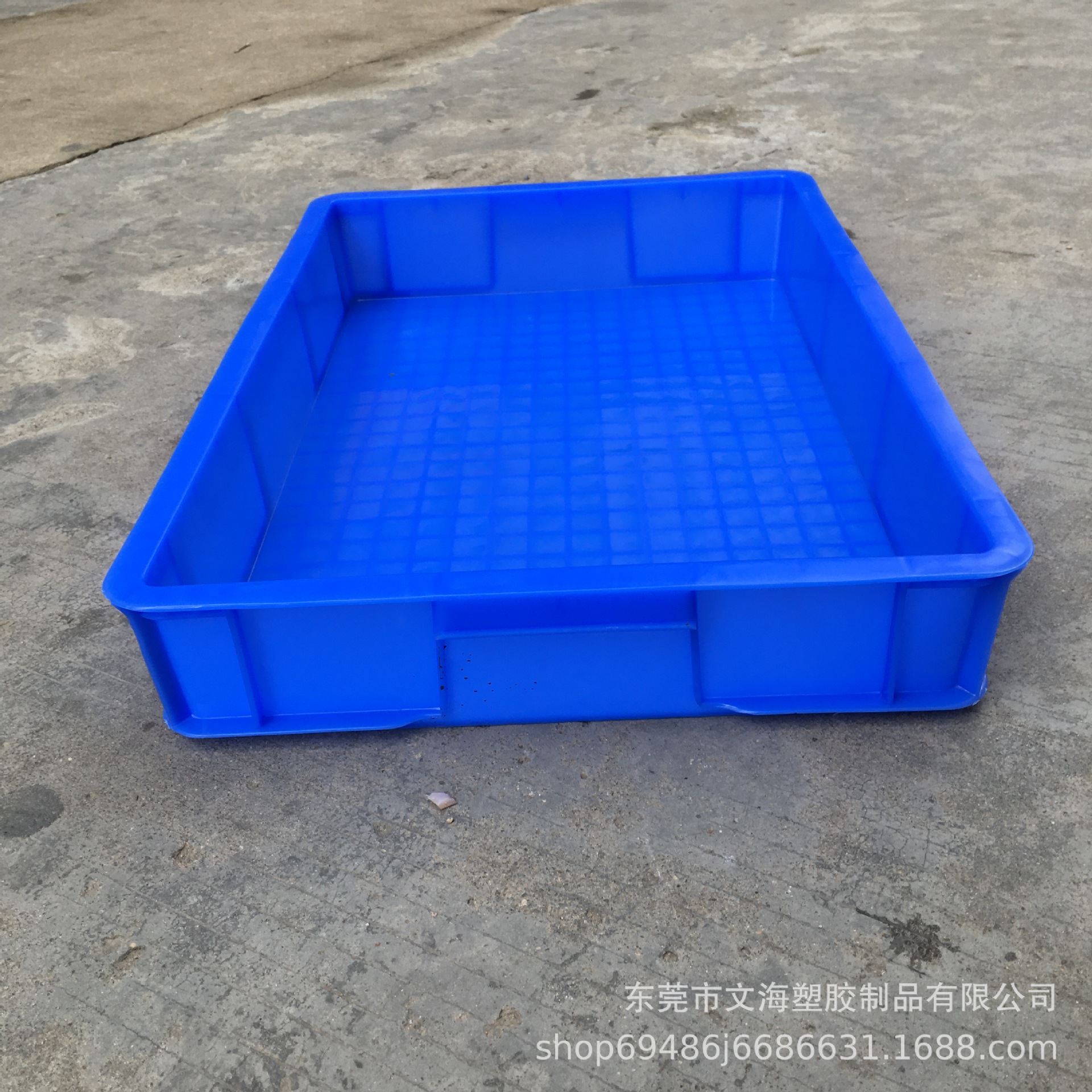 塑料方盘长方形加厚胶盆工业物料盒包装浅盘周转箱平口零件方盒