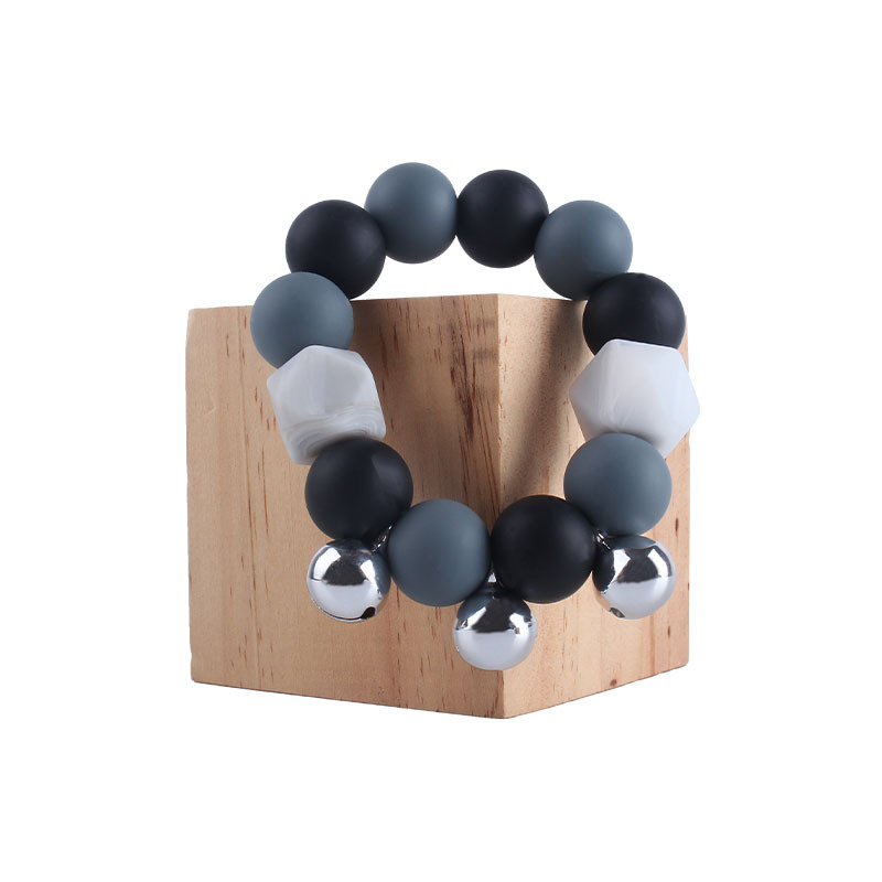 Bebé creativo sonando juguete mordedor Nueva campana de silicona teether pulsera dientes infantiles molienda palo
