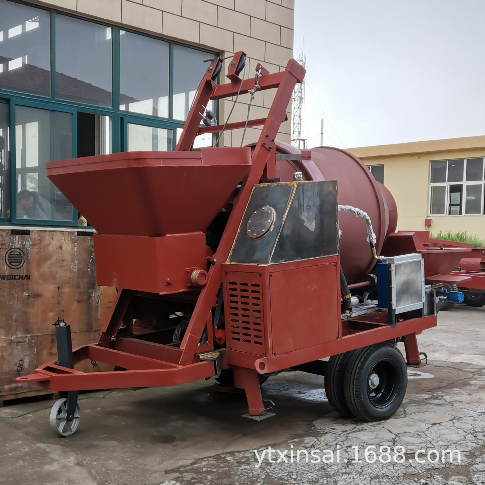 混凝土搅拌拖泵 40拖泵 烟台新赛机械制造有限公司 搅拌拖泵