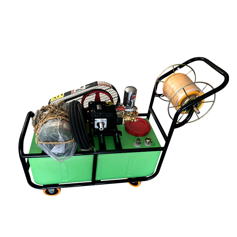 100L granja de cerdos de uso común lavadora de alta presión máquina de desinfección granja carro pulverizador lavadora equipo de cría