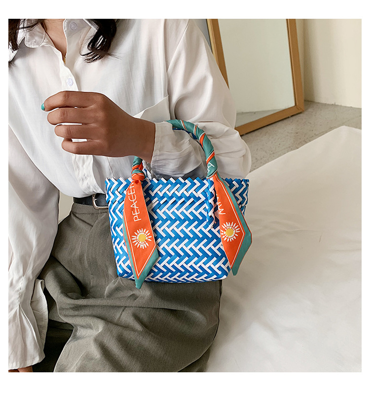 342g Weight Weave Fashion Element Open Closure Type Top Handle Strap Type Handbag Bags Type Street Occasion Straw Material Women's Backpack Backpack Color Block Pattern All Seasons Season Women'S Gender Vintage Style, Classic Style Style Square Shape Women's Straw Color Block Vintage Style Classic Style Weave Square Open Handbag