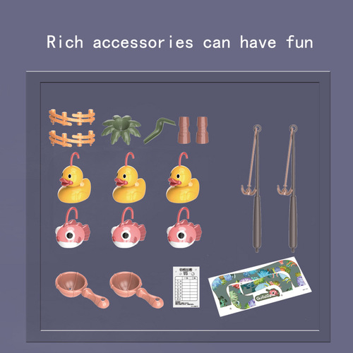 Export children's fun electric cycle rotating fishing game summer water play interactive toys for export