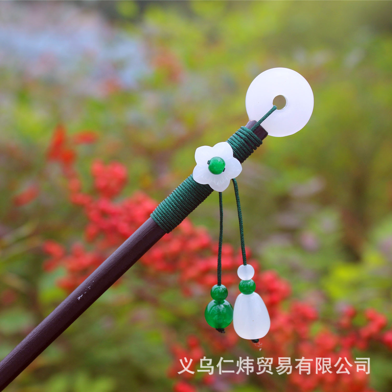 Temperamento clásico borla paso horquilla chica Hanfu tocado accesorios para el cabello hecho a mano horquilla de madera updo Internet celebridad antiguo traje palillos