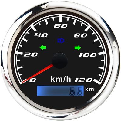 跨境专供85mmGPS速度表0-200kmh带有里程累计方向灯GPS信号时速表|ms