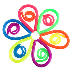 Cross-border best-selling TPR noodle elastic rope toy stress relief gadget venting pull rope pull noodle rope