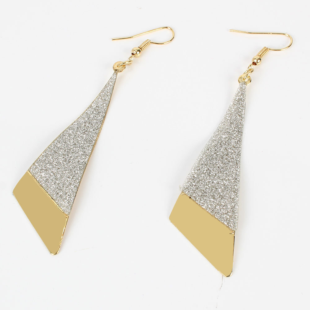 fashion earrings long triangle frosted hollow earrings personalized earrings wholesale nihaojewelry