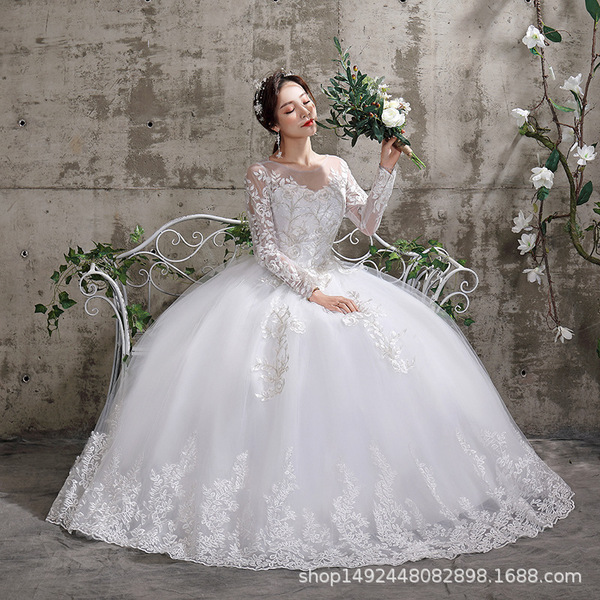 Suzhou wedding bride's sleeve wedding wedding dress is thin and thin