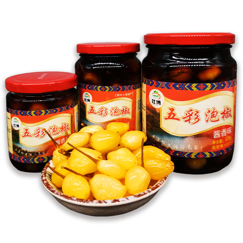 Colorful pickle 5281 bottled spicy Pepper soy sauce Sour chilli Guangxi specialty Wild salamanders