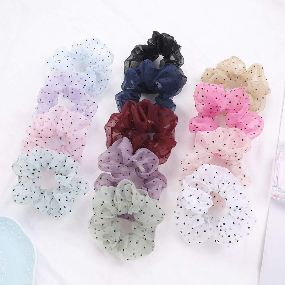 New Fashion Transparent Color Lattice Cheap Scrunchies Wholesale display picture 51