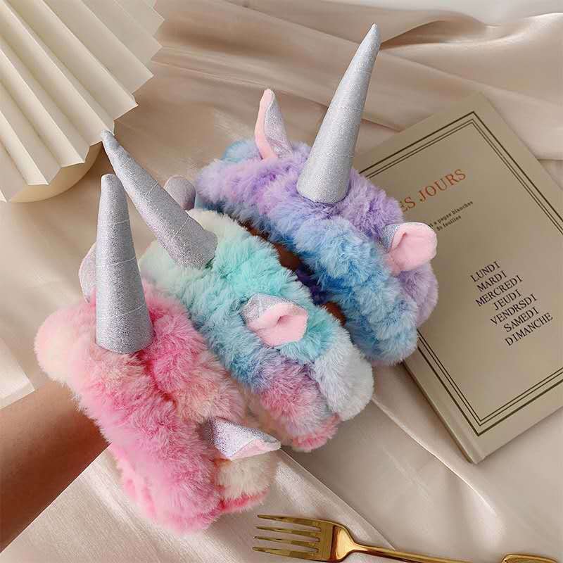 Cute Simple  Colorful Unicorn Face Wash Headband display picture 1