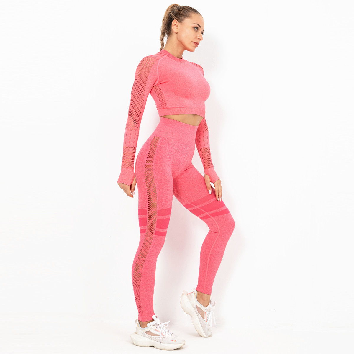 seamless hip-lifting high waist fitness suit  NSNS10715