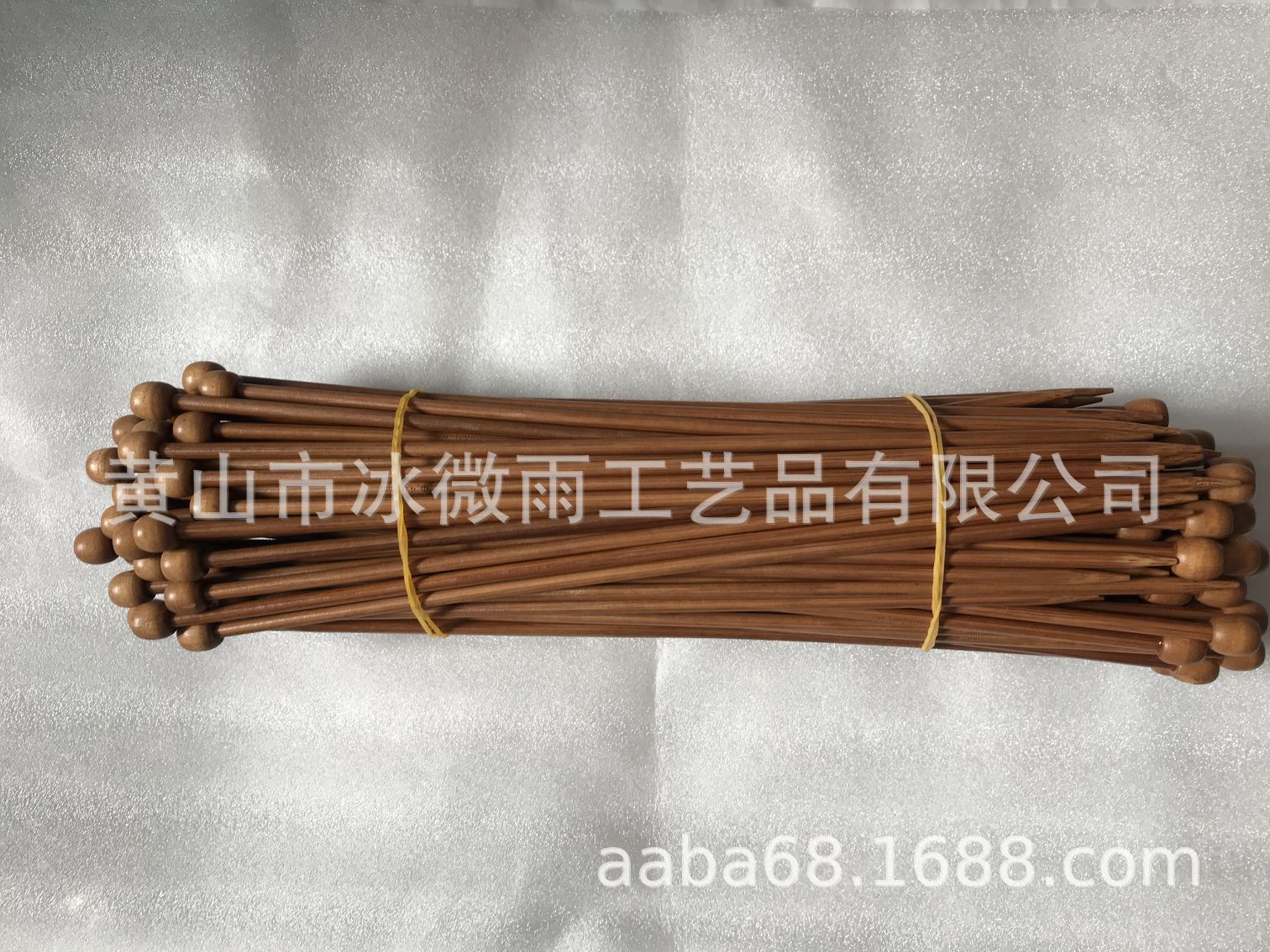 Comercio exterior aguja de suéter carbonizada aguja de palo de punta única aguja de lana un conjunto de 18 pagados 36 OPP en bolsas de bambú aguja de lana aguja