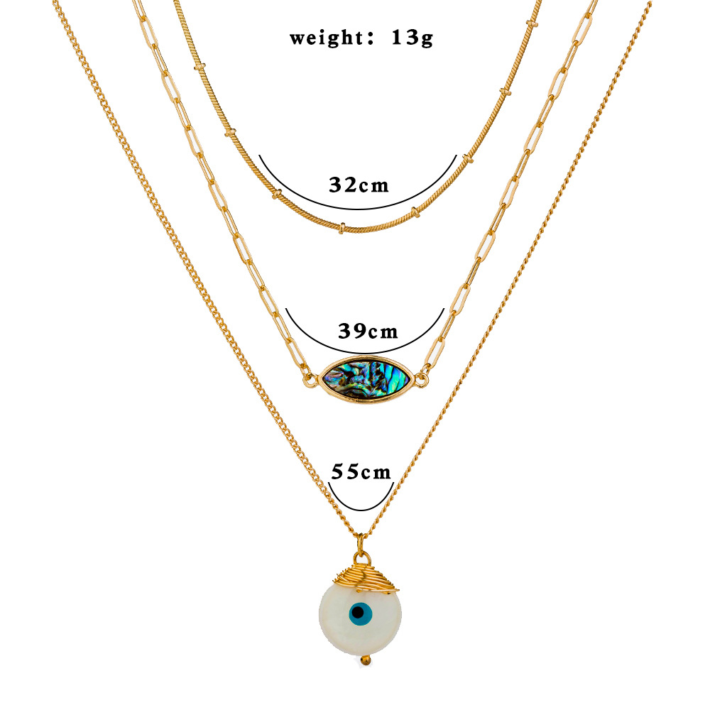 Multi-layer Alloy Shell Necklace display picture 1