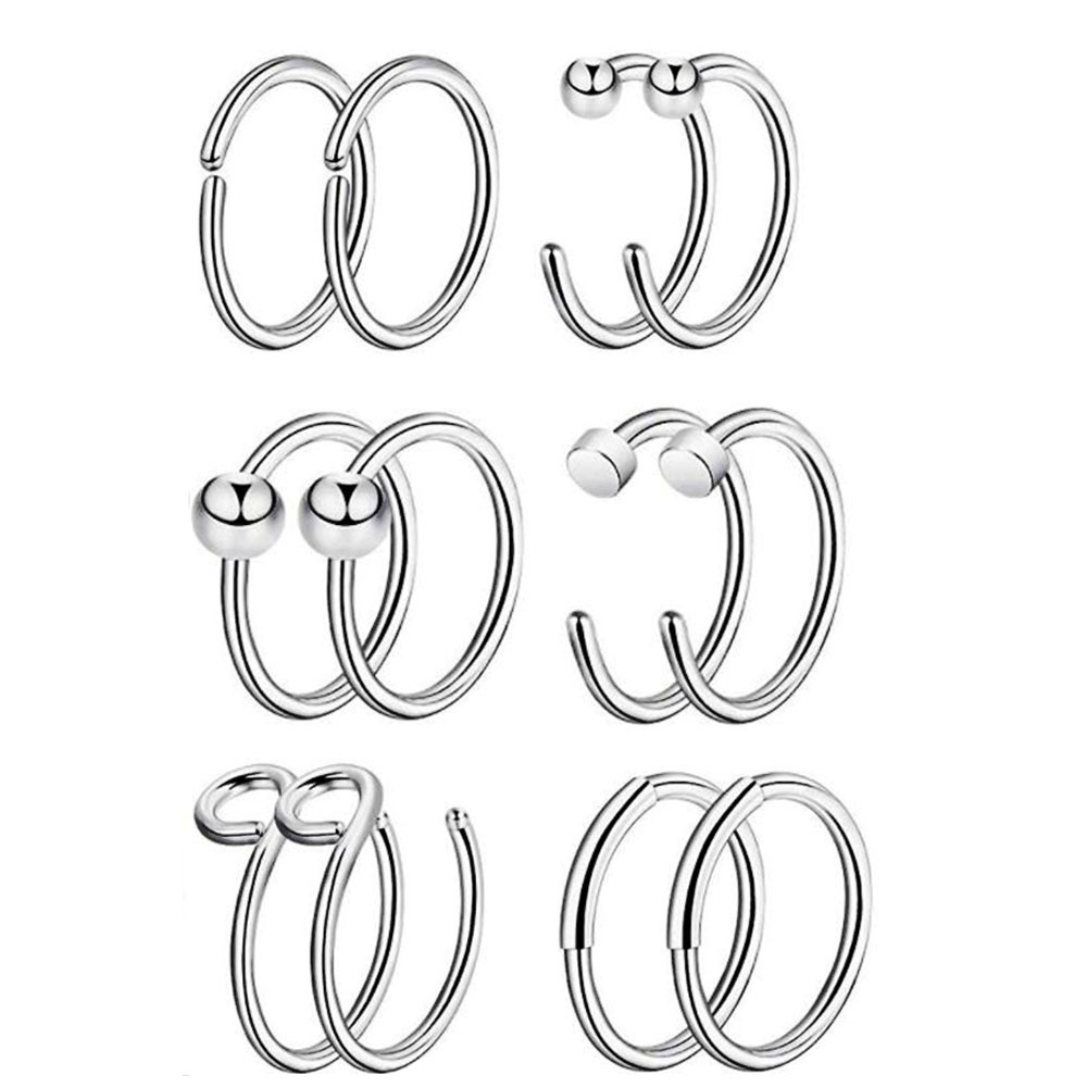 Nose Nail Mixed Set Stainless Steel Lip Nail Eyebrow Nail Nose Piercing Jewelry Wholesale detail image 9