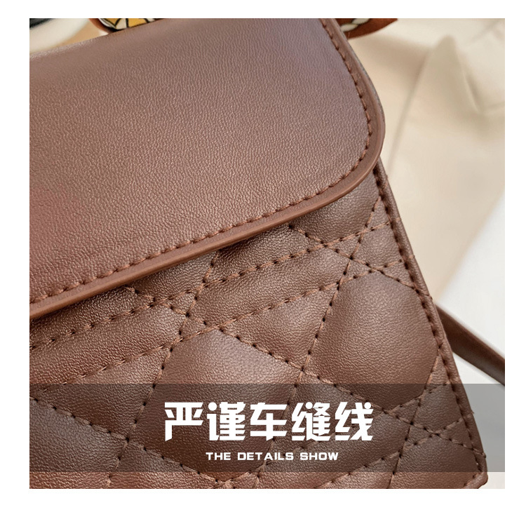 Autumn And Winter Portable Rhombus All-match Single Shoulder Messenger Small Square Bag display picture 23